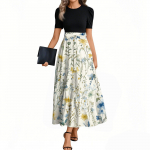 Naiste Mood Vabaaja V&ouml;&ouml; L&uuml;hikeste Varrukatega &Uuml;mara Kaelusega &Otilde;ie&otilde;mblustega Elegantse Temperamendiga Kleit S