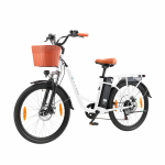 TTGO YY-26ST black/white 250W motor+36V14.5AH detachable battery, 26 * 1.75 inch tires Ximano 6-speed 25KM/H urban road electric bicycle White valge