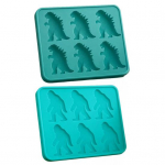 2 tk Suurjala-kujuline j&auml;&auml;vorm BPA-vaba silikoon 6 s&uuml;vendit Sasquatchi kujuga j&auml;&auml;kuubiku valmistaja Halloween peojoogid &scaron;okolaad seep k&ouml;&ouml;gividin roheline