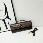 Elegantne k&auml;sitsi kootud &otilde;htune baguette-kott metallist lukuga - Naiste &otilde;la- v&otilde;i kaenlaalune k&auml;ekott Upgraded Gift Box