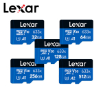 Lexar 128GB 663X micro SD TF-KAART Klass 10 A1 M&auml;lukaart Kuni 100 MB/s Lugemiskiirus 256GB 32GB 64GB 512G SDXC SDHC V10 U1 V20 A2 Originaalne Flash Micro SD-kaart 32GB