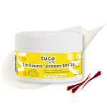 Tuco&reg; Kids 2 in 1 Face Cream + Sunscreen SPF 50 with Saffron oil | UVA/UVB PA++++ | Broad Spectrum | Ages 2-5, 5-10, 10-15 | 50gm |
