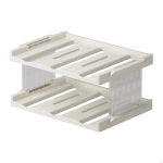 Bottle Organizer for Wine And Cup Storage in Pantry Cabinet 33x22x15cm Milky