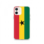 Coque pour iPhone - PIXELFORMA - iPhone 12 - Drapeau du Ghana - Silikoonist supp - Design l&eacute;ger