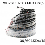 WS2811 Nutikas IC RGB LED Riba 30/60 LEDi/M Individuaalselt Adresseeritav LED Teip DC12V 24V Must/Valge PCB IP30 IP65 IP68 Veekindel 12V 60Leds IP33 5M