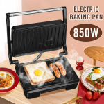 220-240V Elektriline v&otilde;ileiva- ja praadimismasin, kahepoolne grill, mittenakkuv pind, automaatne temperatuurikontroll, hommikus&ouml;&ouml;gimasin black
