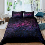 Boheemlaslik kiiliprintsiga tekikott King Size Mandala Paisely voodipesukomplekt Lilla Tie Dye V&auml;rviline Hippie Pol&uuml;ester tekikate EU single(135x200cm)