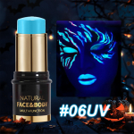 1pcs Glow in The Dark Face Paint Crayons Neon Black Light Body Paint Kit Fluorescent Halloween Makeup for Adults Kids Mardi Gras Costume Party One Size