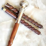 Disainerk&auml;imispulk Puidust k&auml;imispulk Messingist k&auml;epide Nupp Kingitus M aero