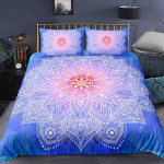 Boheemlaslik 2/3 tk Boho Mandala Voodipesukomplekt &Uuml;heinimesevoodi Kuninganna Kuningas Suurus Tekk Tekikott Tepitud Kate Ja Padjap&uuml;&uuml;r Pehme Voodipesu 150x200cm 3pcs