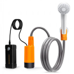Kaasaskantav USB laetav du&scaron;ipea matkamiseks, &uuml;hiselamuteks, ehitusplatsidele ja maakohtades pesemiseks oranž
