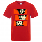 The Good the Bad and Ugly Blondie Angel Eyes Tuco Cowboy T-s&auml;rk Meeste Naiste Il Buono Brutto Cattivo Suur puuvillane tees&auml;rk 4XL