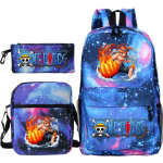 ONE PIECE Luffy Perifeerne &Otilde;pilase Koolikott Kolmeosaline Amazon Populaarne Noorte Seljakott &Otilde;lakott Pinal Three-piece set