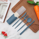 5 tk nisu&otilde;lgedest s&ouml;&ouml;gin&otilde;ude komplekt kaasaskantavad lauan&otilde;ud nuga kahvel lusikas keskkonnas&otilde;bralikud reisis&ouml;&ouml;giriistade kast s&ouml;&ouml;gipulgad