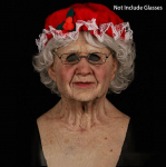 Lateksist n&auml;omask Realistlik inimese n&auml;omask Vana naise mask J&otilde;uludeks 2021 Cosplay rekvisiidid