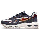 Nike Air Max 96 II QS Blackened Blue Unisex tossud Gym-Red Light-Bone DJ6742-400 37.5