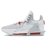 Nike LeBron Witness 6 EP Puhta plaatina v&auml;rvi meeste tossud Hall &Uuml;likoolipunane Valge DC8994-003 43