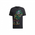 Adidas Originals X Disney Goofy Multikakujutisega Vabaaja Hingav Spordis&auml;rk L&uuml;hikeste Varrukatega Meestele &Uuml;laosad Must HC0645 S
