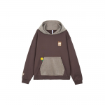 Adidas Originals X Melting Sadness K&uuml;&uuml;likuhaua Seeria Kapuutsitr&ouml;&ouml;s Kontrastse V&auml;rvi Tikitud Logoga Unisex Topp Pruun HY4187 XXXS