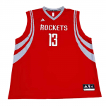 Adidas X NBA koost&ouml;&ouml; Harden Houston Rockets 13 v&otilde;&otilde;rsilguline V-kaelusega pusa mugav varrukateta korvpallivorm 7818A-3RD-AEB2072 2XL