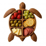 Kaheksajalg Charcuterie laud Mereandide serveerimisalus juustu, liha, puuviljade jaoks Ookeani teemaline puidust toidukandik kogunemisteks Small B