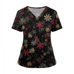 Naiste moodsad V-kaelusega l&uuml;hikeste varrukatega kombinesoonid taskutega, tr&uuml;kitud topid riided XXXXXL tumesinine