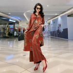 Kevadsuvi naiste komplektid suured siidist laia s&auml;&auml;rega p&uuml;kste komplekt naiste kevadprintiga &otilde;huke kaheosaline komplekt naistele elegantne XXXXXL