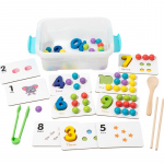 1 Komplekt Montessori Laste Aritmeetika M&auml;nguasjad Varajase Hariduse Numbri Kognitiivse Intelligentsuse Pusle Klamber Helmes M&auml;nguasi Numbrite Sobitamise M&auml;ng