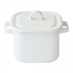 365methods Ruudukujuline emailitud hoiun&otilde;u V&auml;ike induktsioon- ja gaasipliidile, valge mitmeotstarbelise potiga, N&otilde;u, Pott, &Uuml;hilduv, Kaas, valge