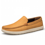 Meeste ehtsast nahast slip-on mokassiinid - Kevadine veisenahast vabaajajalatsid 41 kollane