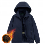 Meeste &scaron;erpa kapuutsiga jope Fliisist voodriga t&otilde;mblukuga soojad kapuutsid Talve kapuutsiga mantel Meestele Tuulejope jakk V&auml;lisr&otilde;ivad Soe Parka jakid taskutega} 5XL tumesinine v&auml;rv