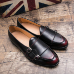 Meeste Klassikalised Retro Pandlaga Monk-Loafers Moccasins Meeste Libisevad Vabaaja Nahast Kingad Meeste Peo Pulma V&auml;lisjalatsid 38