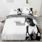 TOP Voodipesukomplekt &Uuml;heinimese Twin T&auml;iskasvanu Queen King Suurusega Tupac Amaru Shakur Voodikomplekt T&auml;iskasvanu Laste Magamistoa Tekikatted Komplektid 3D Prindiga 70x133cm 2pcs