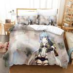 Anime Asada Shino Sword Art Online Voodipesu Komplekt Tekikott Voodikomplekt Tekikate Padjap&uuml;&uuml;r Tekk Kuninga Kuninganna Suurus Poisid T&auml;iskasvanud EU single(135x200cm) gray