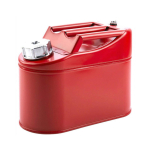 Bensiini transport, 1,2 gallonit (5 l), Vertikaalne t&uuml;&uuml;p, Tuleohutuse seadusega vastav toode, red
