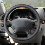 Mercedes Benz Vitole 2010 2011 2012 2013 3014 2015 Viano W639 06-11 auto roolikatte viimistlus must nahk punase ribaga