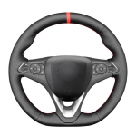 Must PU kunstnahast rooliratta kate Opel Astra K Corsa F Combo E Grandland X Insignia CT Mokka Vauxhall Holden no marker