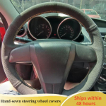 Car Steering Wheel Cover For Old Mazda 3 Mazda ized Car Accessories Interiors Original Steering Wheel Braid Steering Wrap Red Blue Thread