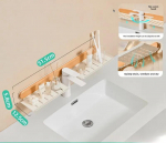 p&auml;hkel WC kraanikauss peegel riiul segisti pesukausi kraanikauss seinale paigaldatavad hoiuriiulid vannitoariiul WC k&ouml;&ouml;giriiul ilma puurimiseta valge