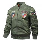 Meeste jakk S&uuml;gisene &otilde;huj&otilde;udude pommitaja jakk Meeste tikandiga pesapallivormi vabaaja jope XXXXL