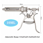 Veterinaarne s&uuml;stal Pidev s&uuml;stimiss&uuml;stel 10/20/30/50ml Roostevabast terasest vaktsineerimisp&uuml;stol Automaatne lehmale, seale, lambale M