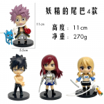 4 tk komplekt FAIRY TAIL tegevuskuju 10 cm Lucy Natsu Dragion Gurei Soruju Gray Surge Cana Alberona PVC mudel Anime laua kaunistus valge