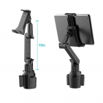 Tahvelarvuti tassihoidja auto universaalne mobiiltelefoni hoidik 360&deg; reguleeritav stabiilne alus Sobib iPad Pro jaoks New Air IPad Mini Samsung must