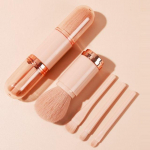 ZOREYA - 4 in 1 Portable Makeup Brush Pink