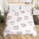 Multikas armas koala tekikott naistele lastele t&uuml;drukutele teismelistele soojad kingitused toakujundus roosad lilled multikalooma teema kuninganna kuningas voodipesu EU Single(135*200cm)3pcs