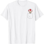 Super Mario Konn taskuga T-s&auml;rk S valge
