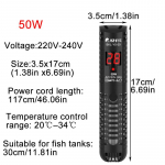 Akvaariumi k&uuml;ttekeha Akvaarium LCD-ekraan Digitaalne termostaat Sukeldatav veek&uuml;ttus V&auml;liskontrolleriga Konstantse temperatuuri reguleerimine 220v 500W