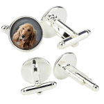 English Cocker Spaniel - cufflinks in a box, handmade jewelry, product of the Art-Dog brand h&otilde;be