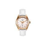 TISSOT PR100 Kollektsioon Kvartsmehhanismiga Naiste K&auml;ekell 33mm Valge sihverplaadi Roostevabast terasest korpus Nahkrihm T101.210.36.031.01 Silver White Watch Dial