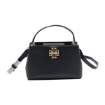 Tory Burch Britten avatud &uuml;laosaga teralise nahast &otilde;lakott Ristkorpuseline k&auml;ekott Naiste k&auml;ekotid 145357-001 Basic Set (Bag+Dust Bag)